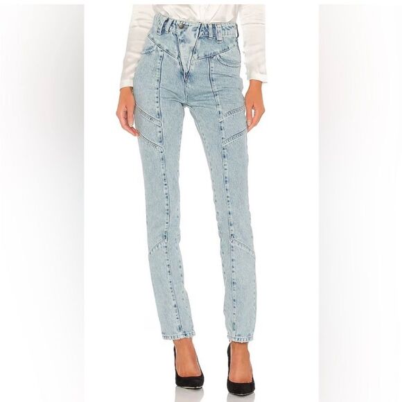 Retrofete Taylor Jeans Revolve in Light Wash Denim - Picture 2 of 10
